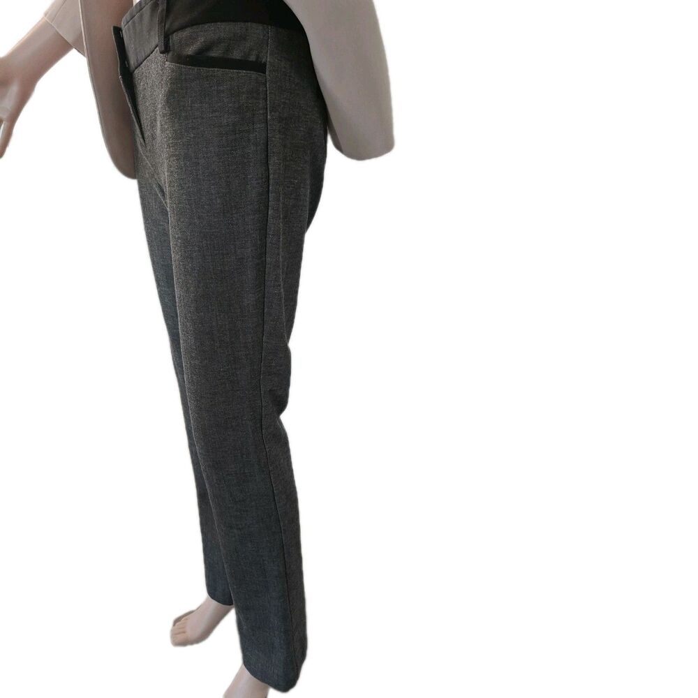 Express Columnist Gray Mid Rise Contrast Waistband Dress Pants 4R - Picture 4 of 6